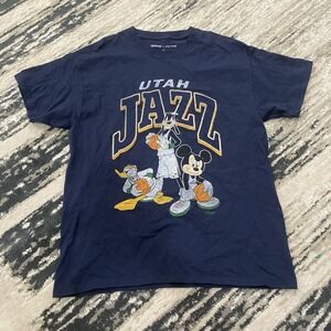 Disney Utah jazz Mickey Mouse Squad Team Tee‎ Unisex Size L